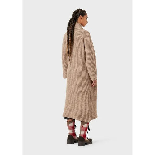 Load image into Gallery viewer, EMPORIO ARMANI CHALET CAPSULE COLLECTION WOOL-BLEND RIBBED-KNIT COAT - Yooto
