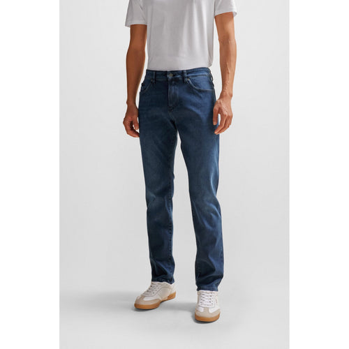 Load image into Gallery viewer, BOSS SLIM FIT JEANS IN HIGH PERFORMANCE STRETCH BLUE DENIM - Yooto
