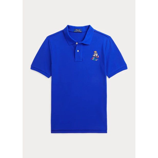 POLO RALPH LAUREN POLO BEAR COTTON MESH POLO SHIRT - Yooto