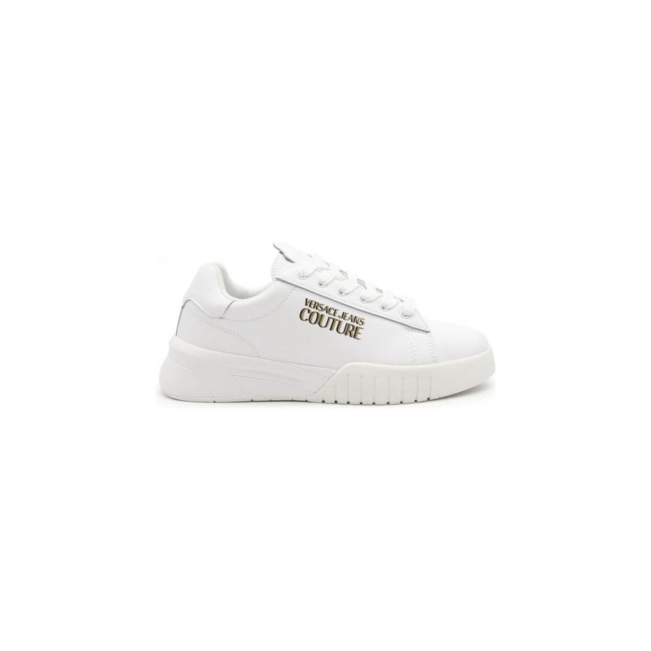 VERSACE JEANS COUTURE LOW-TOP LEATHER SNEAKERS - Yooto