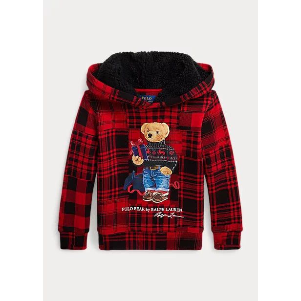 POLO RALPH LAUREN POLO BEAR PLAID HOODIE - Yooto