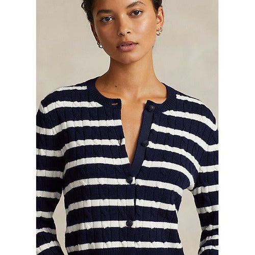 Load image into Gallery viewer, POLO RALPH LAUREN CROPPED CABLE-KNIT WOOL-BLEND CARDIGAN - Yooto
