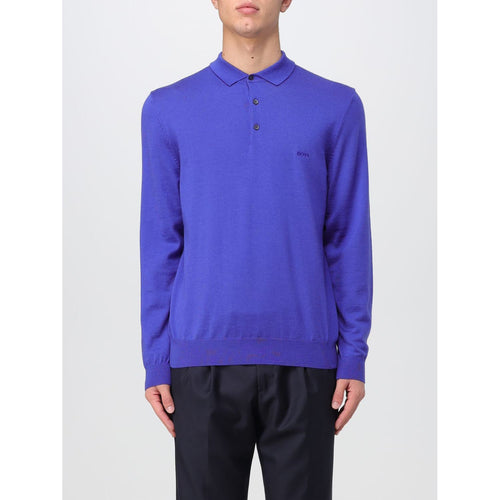 Load image into Gallery viewer, BOSS POLO SWEATER IN VIRGIN WOOL WITH EMBROIDERED LOGO - Yooto
