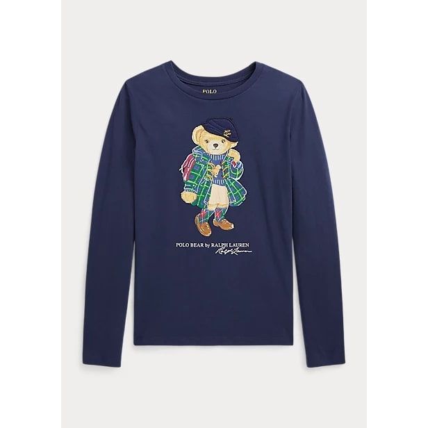 POLO RALPH LAUREN POLO BEAR COTTON JERSEY LONG-SLEEVE T-SHIRT - Yooto