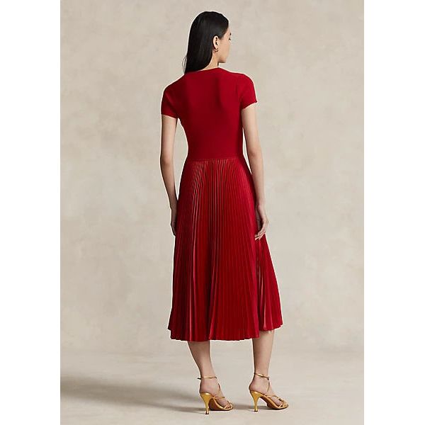 POLO RALPH LAUREN LUNAR NEW YEAR HYBRID PLEATED DRESS - Yooto