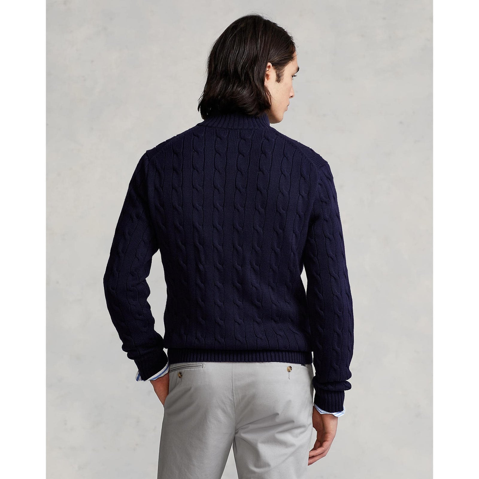 Cable-Knit Cotton Full-Zip Jumper - Yooto