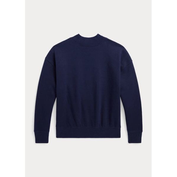 POLO RALPH LAUREN LOGO FLEECE MOCKNECK SWEATSHIRT - Yooto