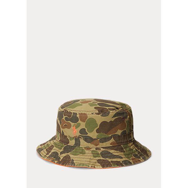 POLO RALPH LAUREN REVERSIBLE COTTON BUCKET HAT - Yooto