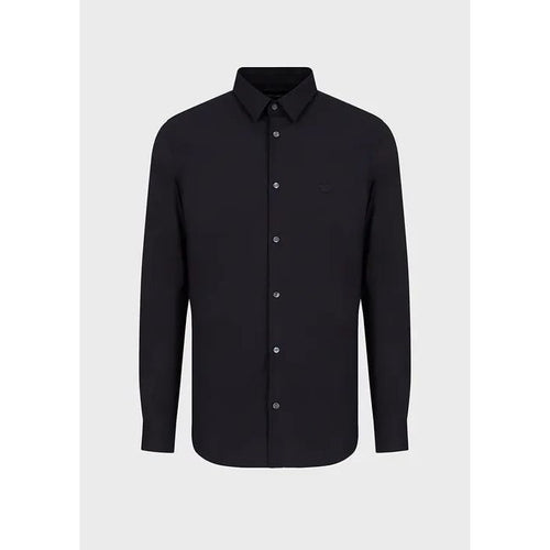 Load image into Gallery viewer, EMPORIO ARMANI STRETCH NYLON-BLEND SHIRT WITH EMBROIDERED EAGLE - Yooto
