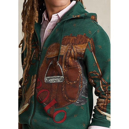 Load image into Gallery viewer, POLO RALPH LAUREN SADDLE-PRINT FLEECE FULL-ZIP HOODIE - Yooto
