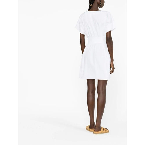 Load image into Gallery viewer, EMPORIO ARMANI SANDED COTTON DRESS WITH SASH - Yooto

