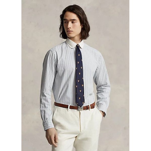 POLO RALPH LAUREN CUSTOM FIT STRIPED POPLIN SHIRT - Yooto