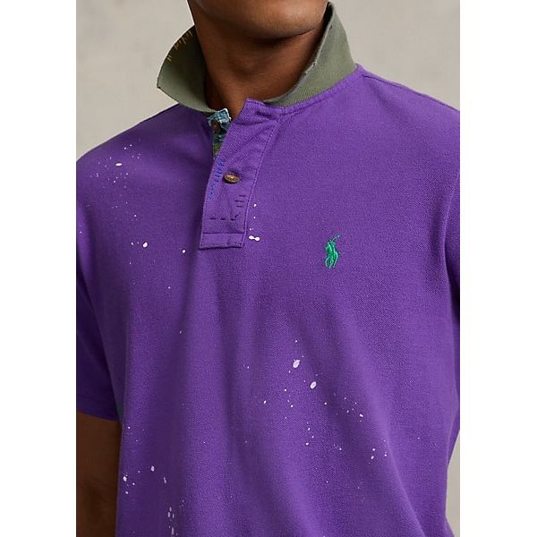 POLO RALPH LAUREN CLASSIC FIT DISTRESSED MESH POLO SHIRT - Yooto