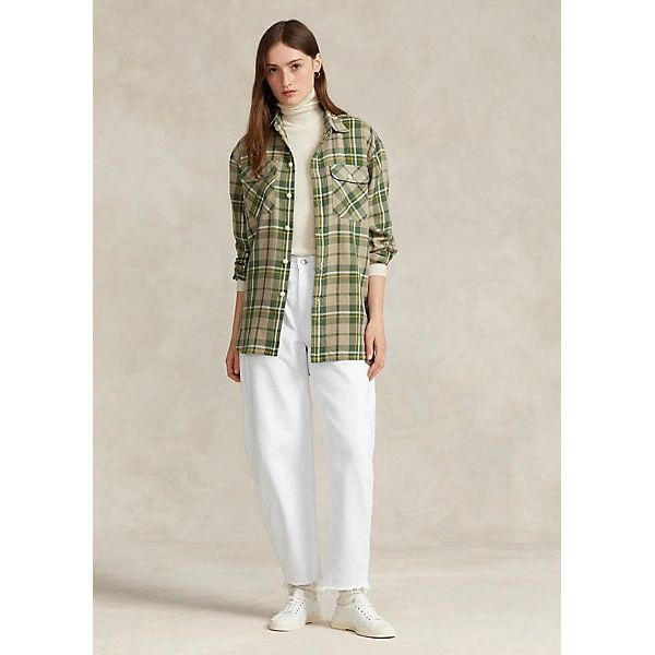 POLO RALPH LAUREN RELAXED-FIT PLAID TWILL SHIRT - Yooto