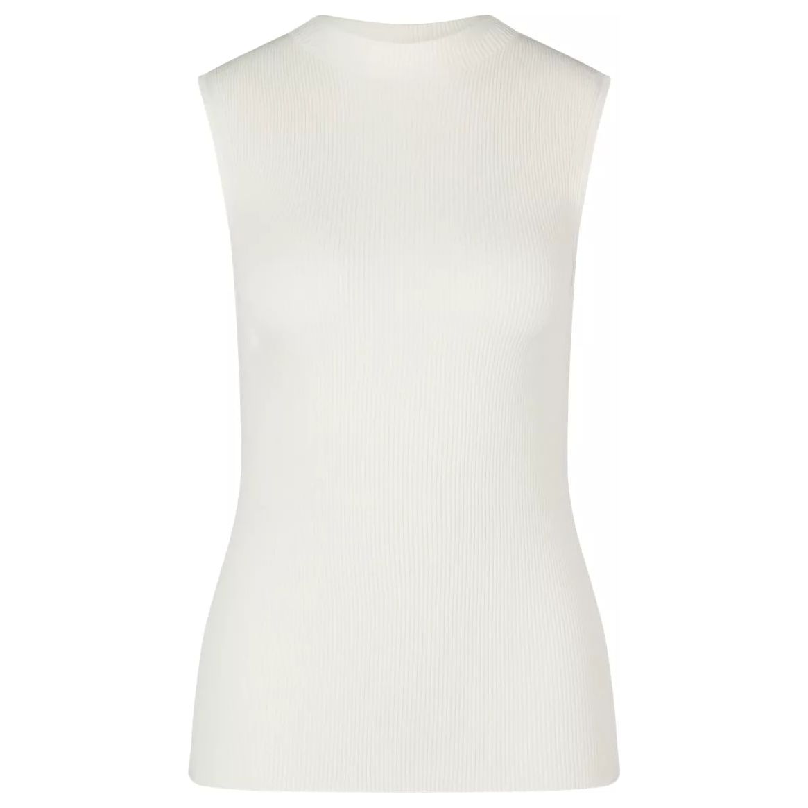 BOSS SLEEVELESS MOCK-NECK TOP WITH RIBBED STRUCTURE - Yooto