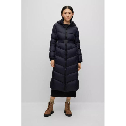 Load image into Gallery viewer, BOSS WATER-REPELLENT DOWN JACKET WITH LOGO-BUCKLE BELT - Yooto
