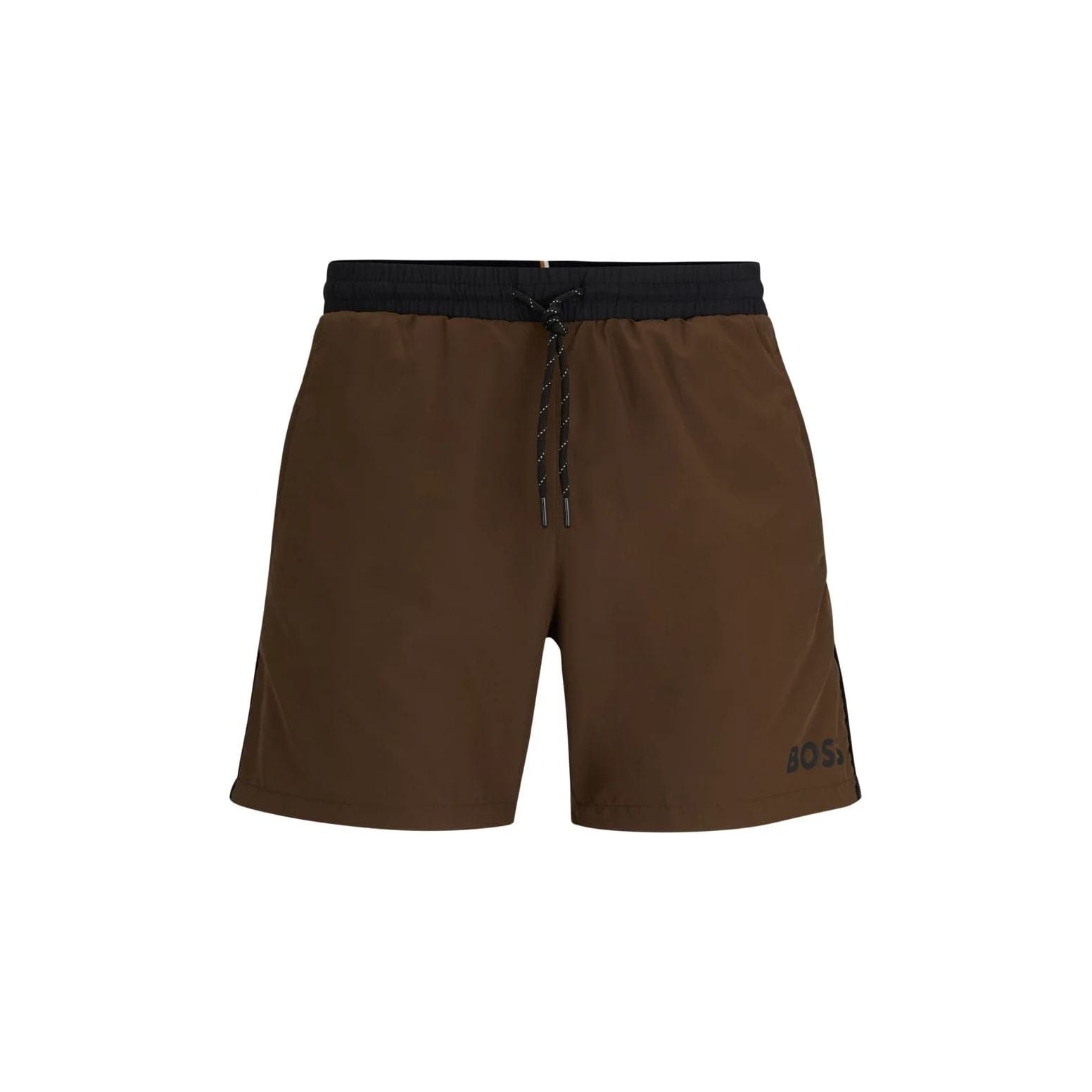 BOSS CONTRAST-LOGO SWIM SHORTS IN RECYCLED MATERIAL - Yooto