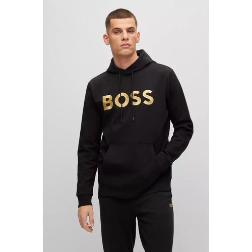 Load image into Gallery viewer, BOSS COTTON-BLEND RELAXED-FIT HOODIE WITH CONTRAST LOGO - Yooto
