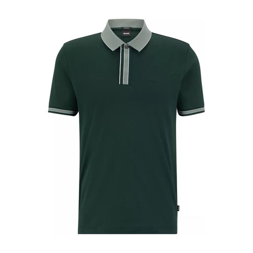 Load image into Gallery viewer, BOSS INTERLOCK-COTTON POLO SHIRT WITH CONTRAST TIPPING - Yooto
