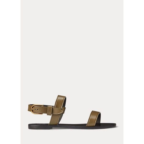 Ներբեռնեք պատկերը Պատկերասրահի դիտիչում՝ Polo Ralph Lauren Leather Flat Sandal - Yooto
