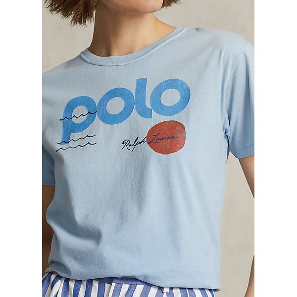 POLO RALPH LAUREN NAUTICAL LOGO GRAPHIC COTTON JERSEY TEE - Yooto