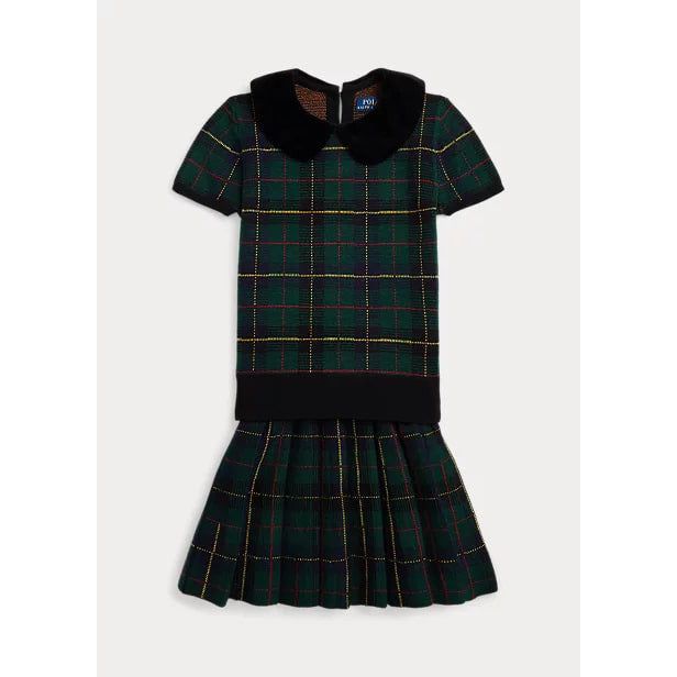 POLO RALPH LAUREN SCOTTISH WOOL SWEATER AND SKIRT - Yooto