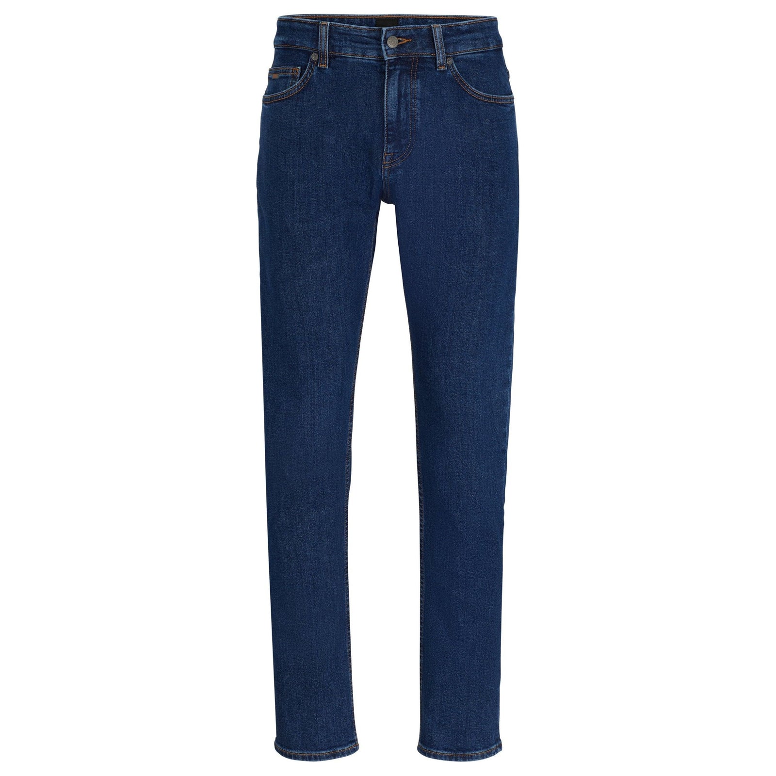 BOSS SLIM FIT JEANS IN COMFORTABLE BLUE STRETCH DENIM - Yooto