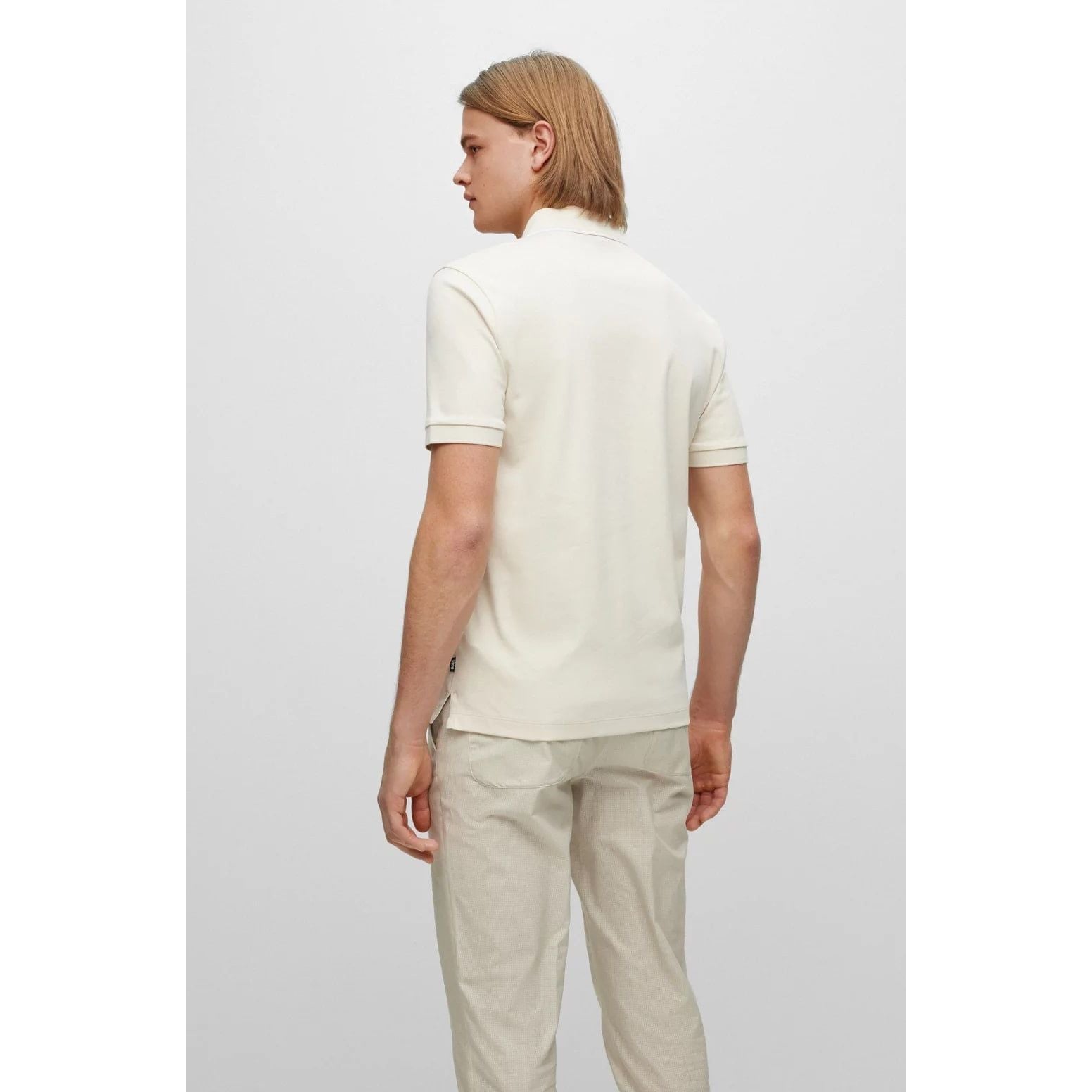 BOSS ZIP-NECK SLIM-FIT POLO SHIRT IN INTERLOCK COTTON - Yooto