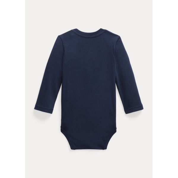 POLO RALPH LAUREN COTTON JERSEY LONG-SLEEVE BODYSUIT - Yooto