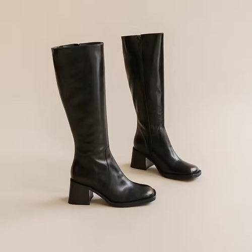 Load image into Gallery viewer, JONAK PARIS BOOTS WITH THICK HEELS AND SQUARE TOES - Yooto
