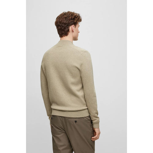 Load image into Gallery viewer, BOSS ZIP-UP KNITTED CARDIGAN IN COTTON AND VIRGIN WOOL - Yooto
