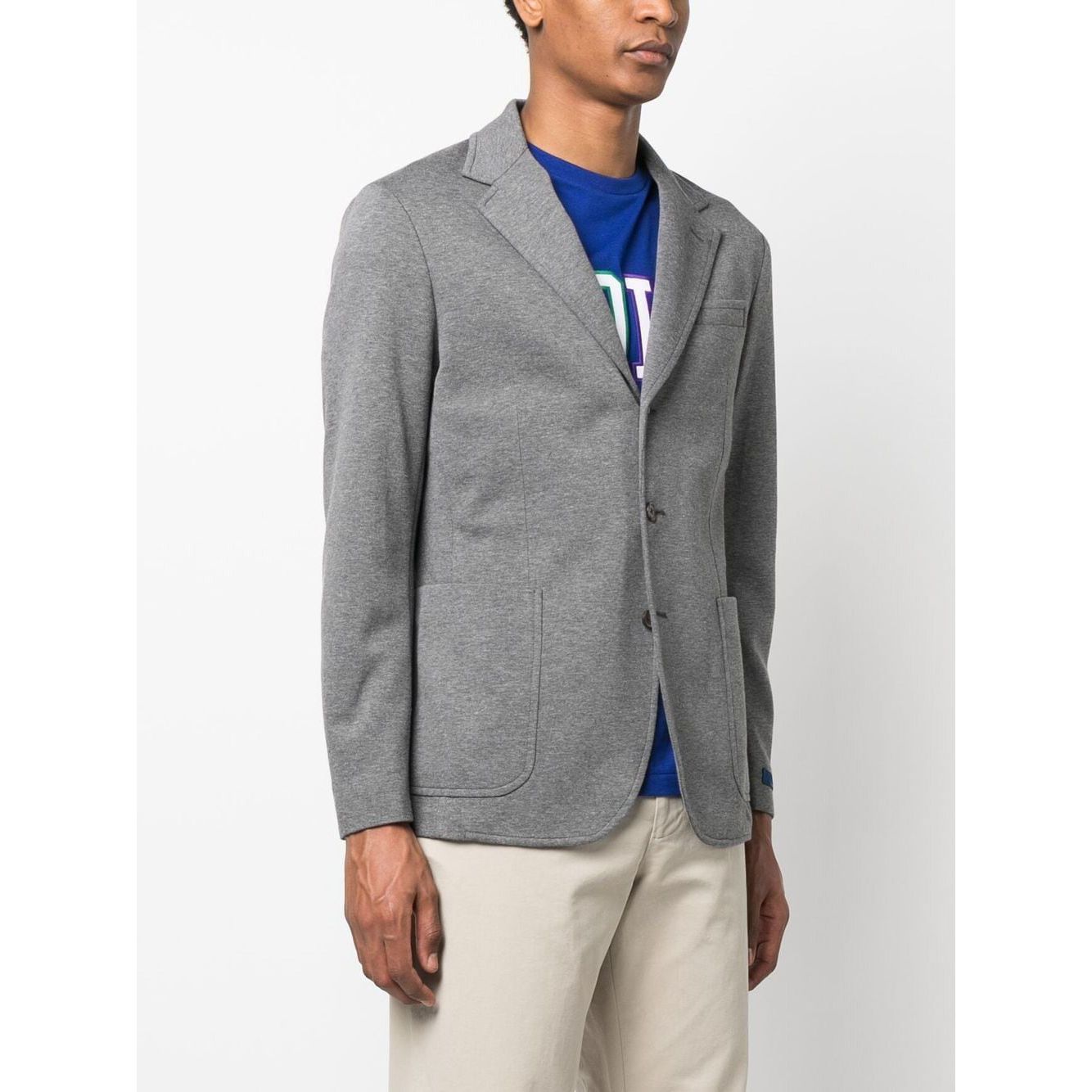 POLO RALPH LAUREN SINGLE-BREASTED COTTON-BLEND BLAZER - Yooto