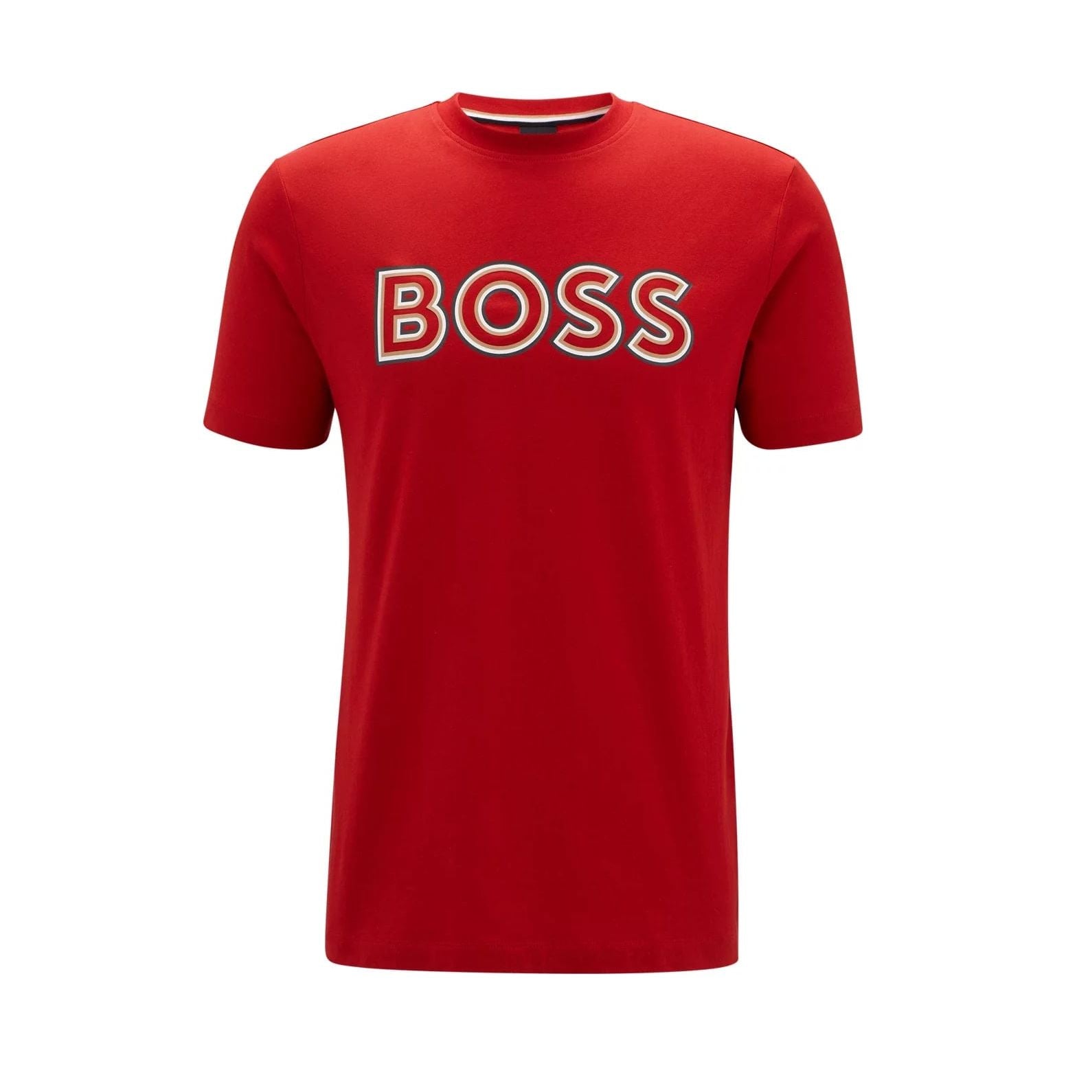 BOSS COTTON-JERSEY T-SHIRT WITH LOGO PRINT - Yooto