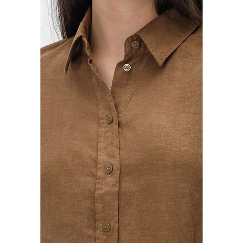 Load image into Gallery viewer, BOSS REGULAR-FIT BLOUSE IN PURE LINEN WITH POINT COLLAR - Yooto
