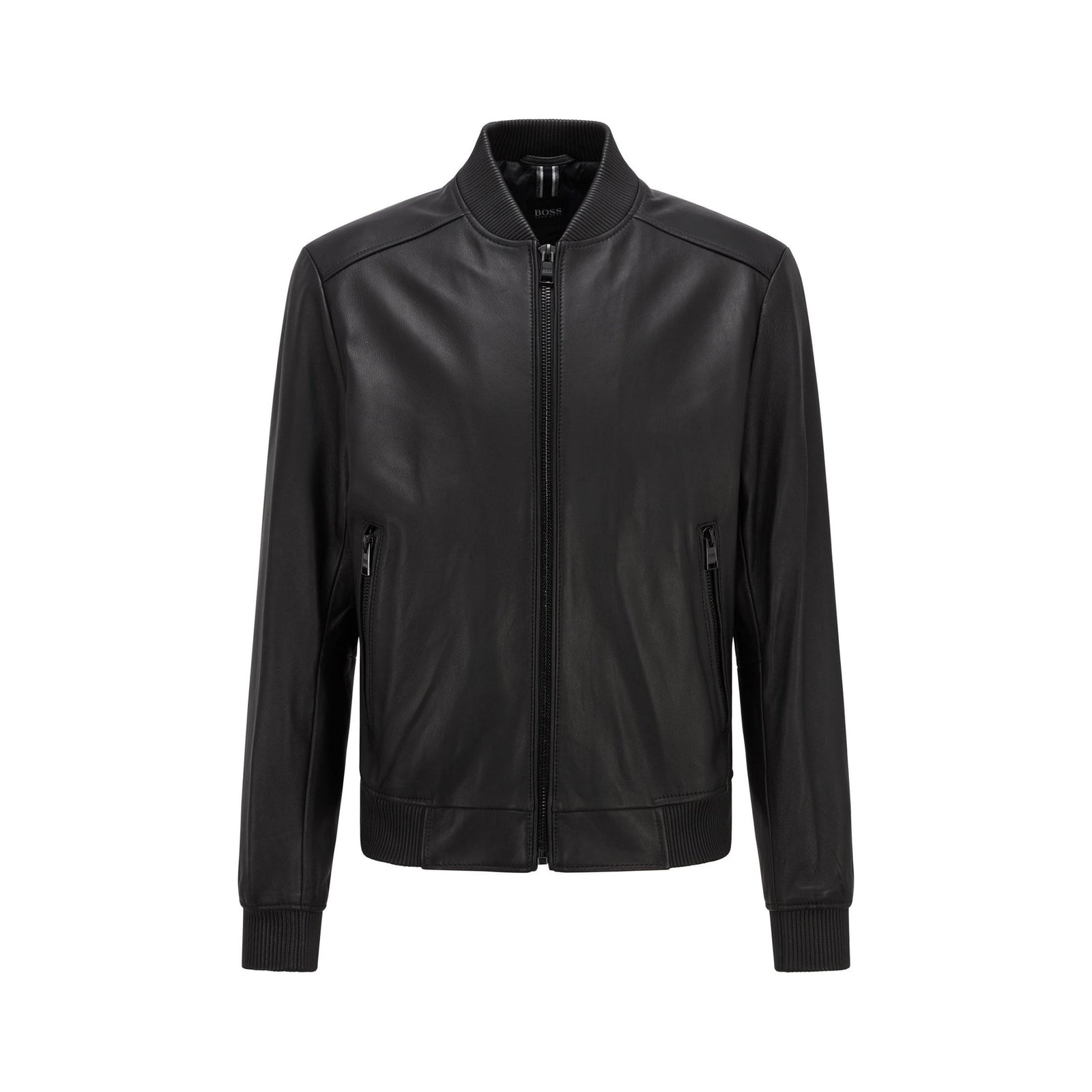 ZIP-UP BOMBER JACKET IN LAMB LEATHER - Yooto