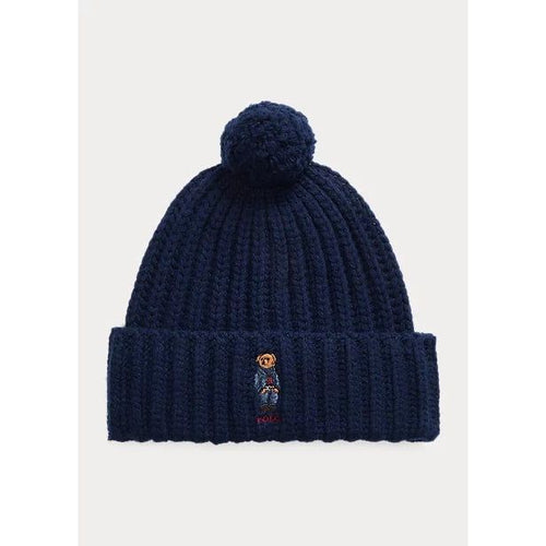 Load image into Gallery viewer, POLO RALPH LAUREN POLO BEAR RIBBED HAT WITH POMPOM - Yooto
