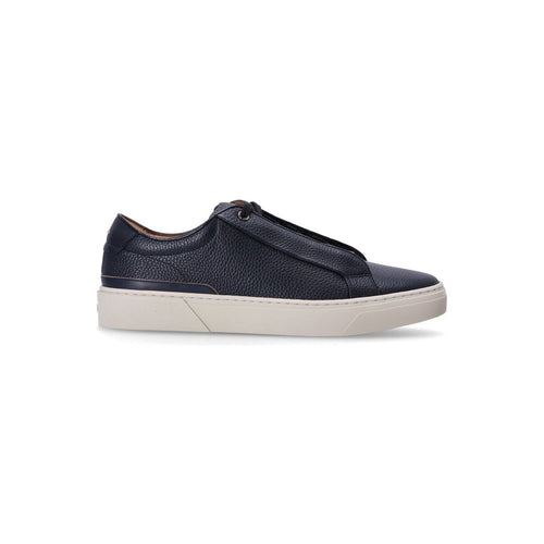Load image into Gallery viewer, BOSS GRAINED-LEATHER TRAINERS WITH LOGO LACE LOOP - Yooto
