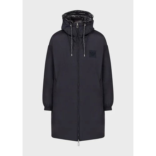 Load image into Gallery viewer, EMPORIO ARMANI NYLON REVERSIBLE HOODED 3/4-LENGTH PUFFER JACKET - Yooto

