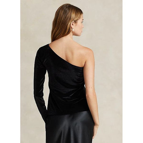 Ralph Lauren Collection tonal stitching one-shoulder top - Black
