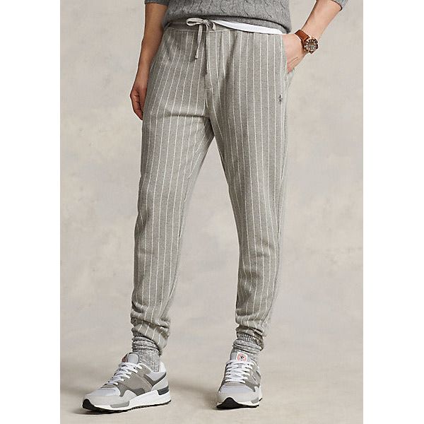 POLO RALPH LAUREN PINSTRIPE LUXURY JERSEY JOGGING BOTTOMS - Yooto