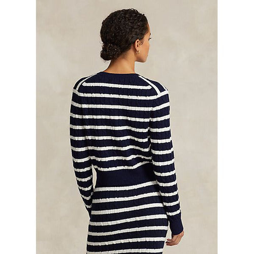 Load image into Gallery viewer, POLO RALPH LAUREN CROPPED CABLE-KNIT WOOL-BLEND CARDIGAN - Yooto
