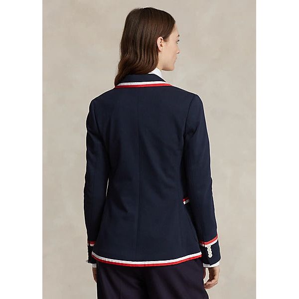 POLO RALPH LAUREN GROSGRAIN-TRIM TERRY BLAZER - Yooto