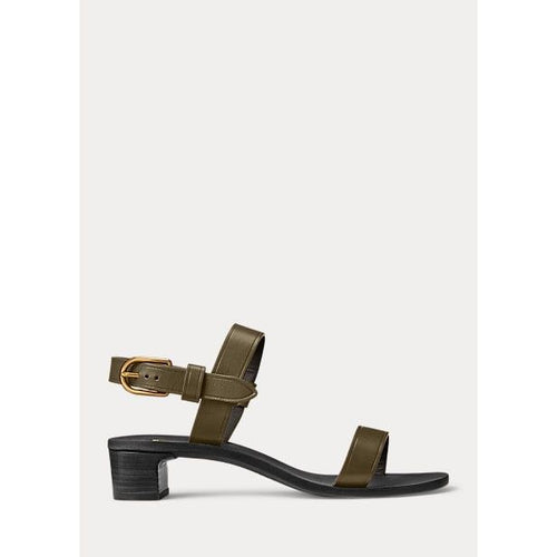 Load image into Gallery viewer, Polo Ralph Lauren Leather Heeled Sandal - Yooto
