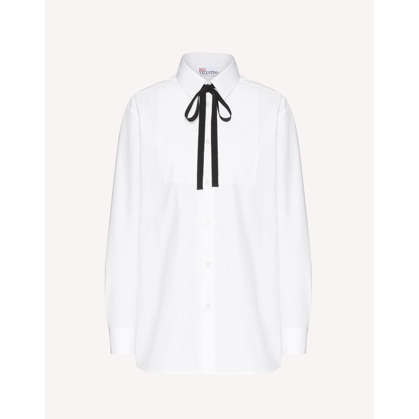 RED VALENTINO COTTON SHIRT WITH PLASTRON– Yooto