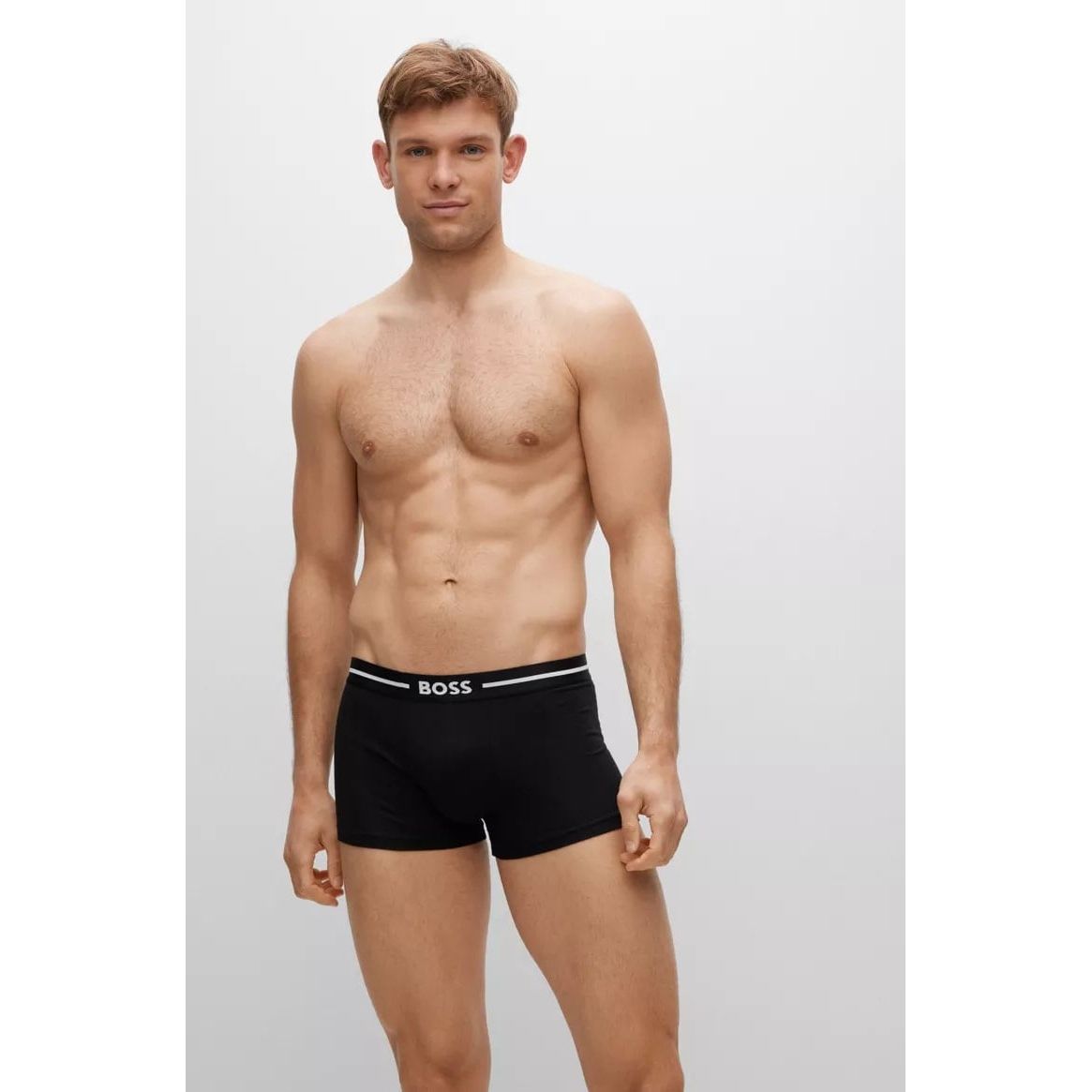 BOSS THREE-PACK OF STRETCH-COTTON TRUNKS WITH LOGO WAISTBANDS - Yooto