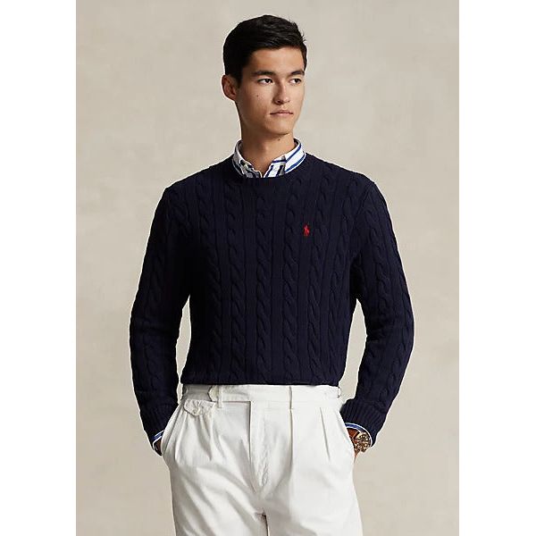 POLO RALPH LAUREN CABLE-KNIT COTTON JUMPER - Yooto