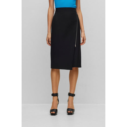 Load image into Gallery viewer, BOSS SLIM-FIT PENCIL SKIRT WITH EXPOSED FRONT ZIP - Yooto
