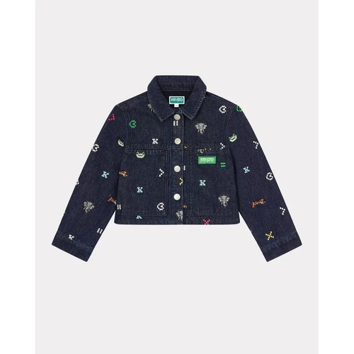 Load image into Gallery viewer, KENZO KIDS &#39;JUNGLE GAME&#39; EMBROIDERED DENIM JACKET - Yooto
