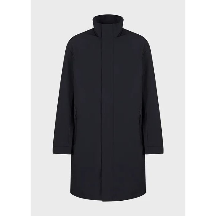 EMPORIO ARMANI WATER-REPELLENT TRENCH COAT WITH DETACHABLE TRAVEL ESSENTIALS LINING - Yooto