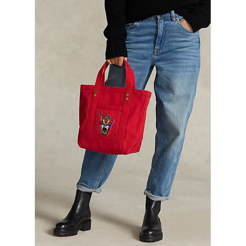 Load image into Gallery viewer, POLO RALPH LAUREN POLO BEAR SMALL CANVAS TOTE - Yooto
